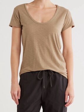 James Perse Tee Shirt Top Cashew color size 1 (small)
